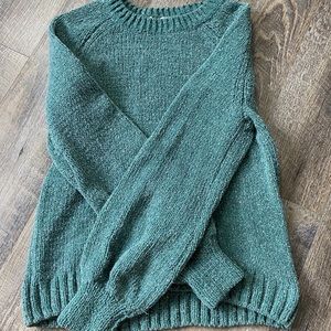 H&M Sparkle Green Sweater